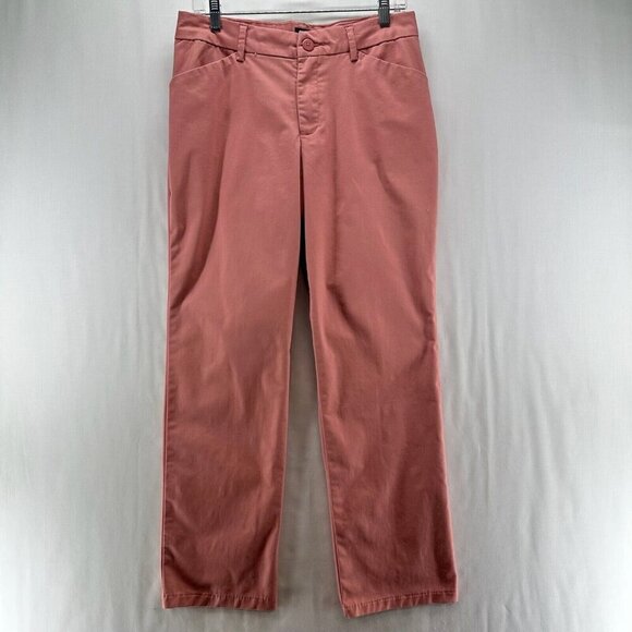 Lee Pants - Lee Pants Women's Size 8 Coral High Rise Straight Leg Wrinkle Free Chino Casual